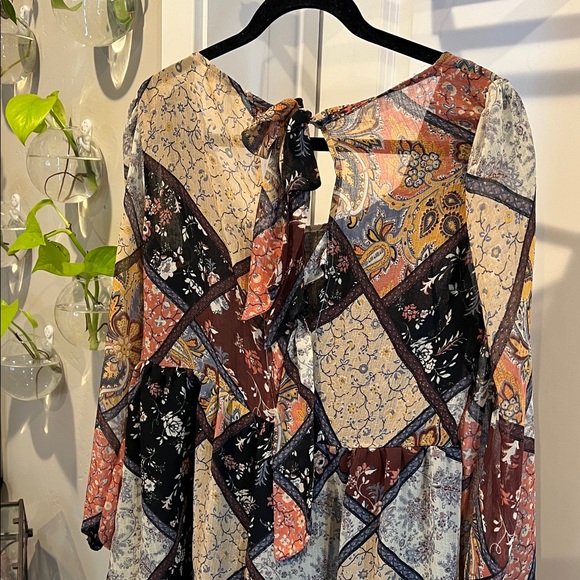 American Eagle Outfitters Multicolor Patchwork Blouse - Picture 4 of 6